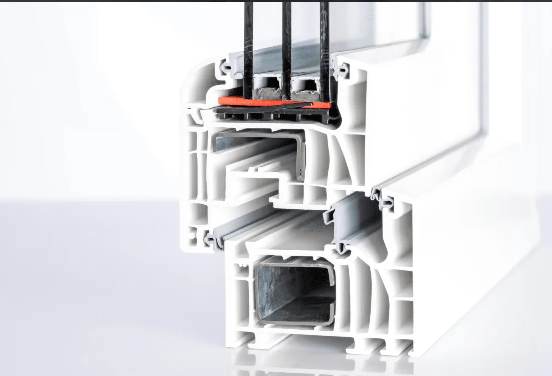 The internal engineering and bright, stabilized finish of a premium UPVC profile. The internal engineering and bright, stabilized finish of a premium UPVC profile.
